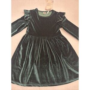 Girl 120 (5-6) NWT  IBTOM CASTLE ELEGANT EMERALD GREEN Velvet DRESS